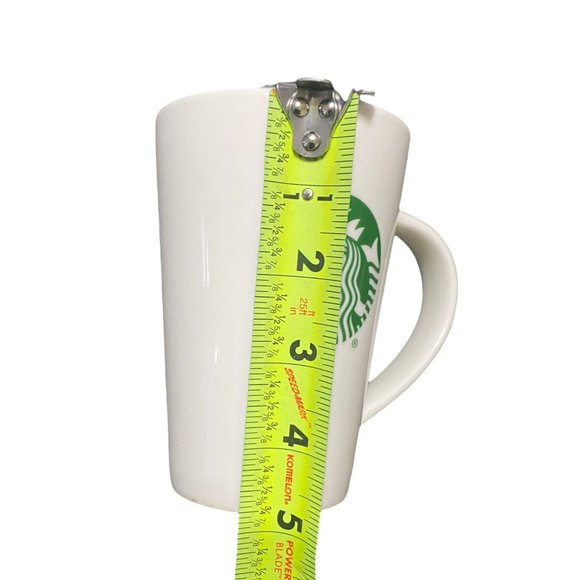 Starbucks Coffee Mug Classic Tall White Cup 12 oz Green Mermaid Logo 2015 - Picture 4 of 8